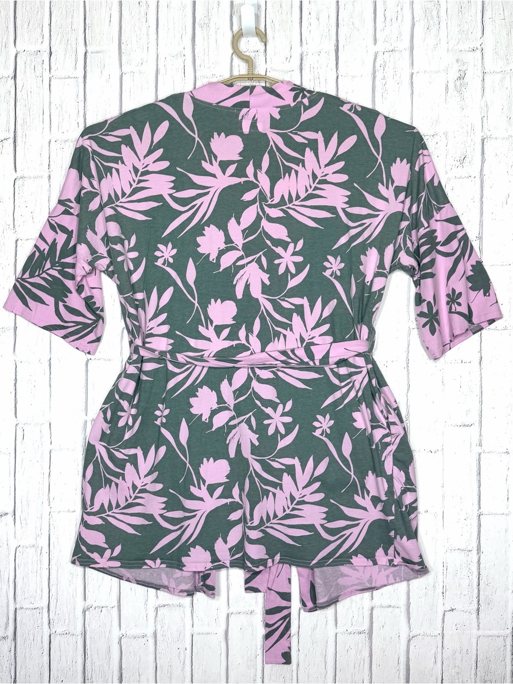 🌿💗 PACT SET 100% Organic Cotton Floral Robe & Pants Set M / M-L - Picture 3 of 14